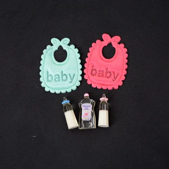 1:12 Casa De Bonecas Em Miniatura Viveiro Acessório Presente Shampoo Babadores De Bebê Garrafas Conjunto