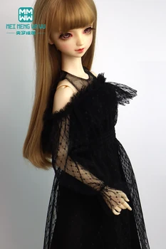 58-60 cm 1/3 DD SD BJD Bonecas roupas Brinquedos Ball Jointed Doll Menina dom de Moda de vestido de noiva preto
