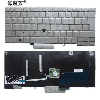Novo PARA HP Elitebook 2760P 2760 2740 2740P do teclado do portátil prata MP-09B63US64421 com o Ponto Vara de 90.4KM07.C01 649756-001-NOS