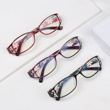 Novo Anti Luz Azul Óculos De Leitura Homens Mulheres Da Moda Imprimir Flor Óculos De Ultraleve Protecção Dos Olhos Óculos Com Presbiopia