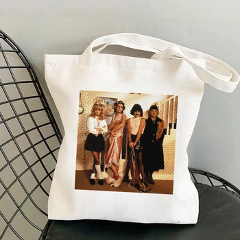 2021 Shopper Freddie Mercury Retro Impresso Sacola mulheres Harajuku shopper bolsa menina Ombro saco de compras Senhora de Saco de Lona