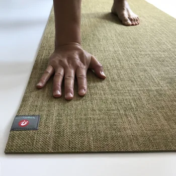 Non-slip Juta Natural Tapete de Yoga de Proteção Ambiental Amarelo Natural de Linho Tapete de Yoga de Linho Tapete de Logotipo Personalizado