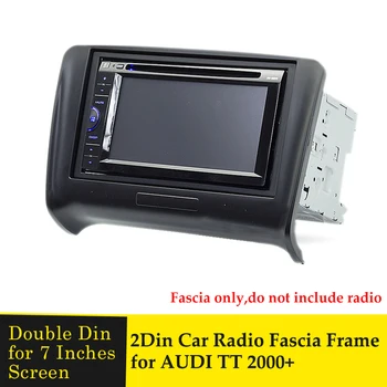 Duplo Din auto-Rádio Estéreo Painel Moldura Painel forAudi TT 2000+ Estéreo Leitor de DVD Painel de Placa de Face Aro de Montagem da Fáscia Kit