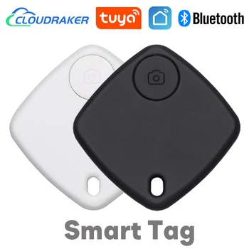 Tuya Bluetooth Mini Smart Tag de Duas vias Anti-perda de Alarme sem Fio Rastreador Bolsa Carteira de Bagagem Tecla Phone Finder Registo de Localização