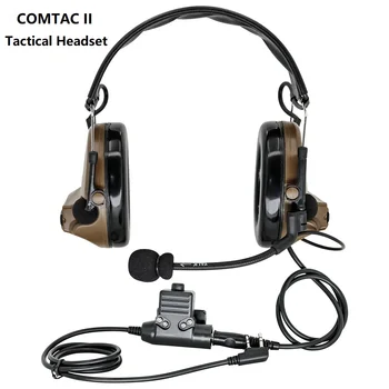 AUDIÊNCIA TÁTICO COMTAC Auricular Proteção Auditiva COMTAC II Tático Fone de Redução de Ruído de Captação de Airsof de Tiro Abafador