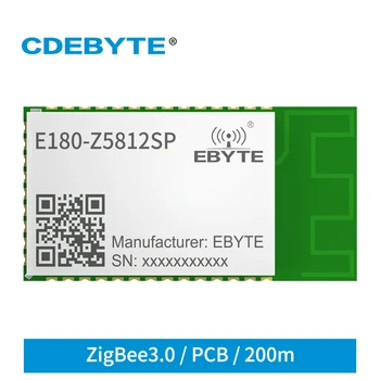 TLSR8258 ZIGBEE 3.0 do Módulo sem Fio de 2,4 Ghz Transceptor Receptor 12dBm 200m CDEBYTE E180-Z5812SP de Alto Desempenho PCB Carimbo Buraco