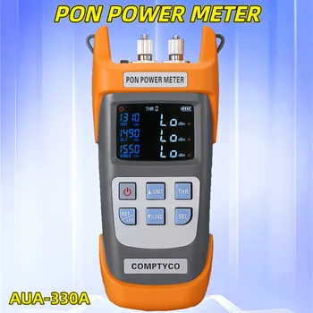 COMPTYCO AUA-330A/AUA-330U PON Medidor de Potência de Comunicação de Fibra Óptica Instrumentos de Teste FTTX/ONT/OLT 1310/1490/1550nm