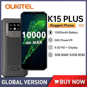 Oukitel K15 Além de Telefones Móveis 10000mAh 6.52