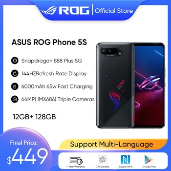 ASUS ROG 5s Telefones de 5 anos 5G celular Smartphone Snapdragon 888 Plus 6.78