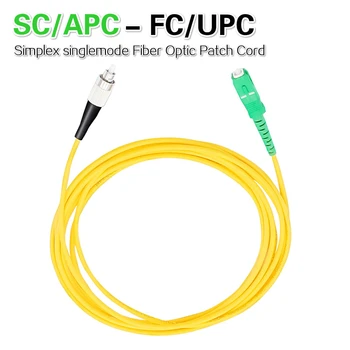 SC/APC -FC/UPC 10PCS/saco Simplex monomodo LSZH de Remendo da Fibra Óptica Cabo Para a Rede de CATV fibra óptica cabo jumper