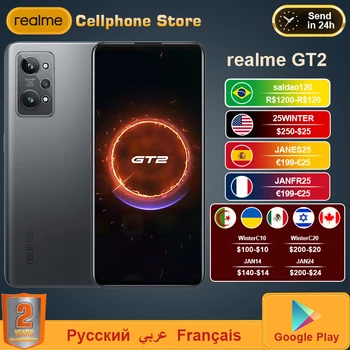 realme GT2 GT 2 5G Telefone Móvel SM8350 Snapdragon 8 50MP 6.62