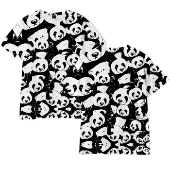Novo Panda 3D Print T-Shirts Animal Bonito Streetwear Homens Mulheres da Moda Oversized T-Shirt Harajuku Crianças Tees Tops Menino Roupa de Menina