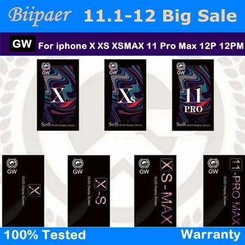 GW OLED, LCD Pantalla de Exibição Para iphoneX XR XS XSMAX Tela LCD Display Touch Screen Digitalizador Assembly Para iPhone12 12 Pro max.