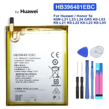 HB396481EBC Bateria de 3100mAh Para o Huawei Honor 5x Honor5X KIW-L21 L23 L24 GR5 KII-L21 KII-L22 KII-L23 KII-L03 KII-L05 + Free Tools