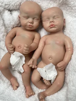 33 cm de Corpo Inteiro Silicone Sólido Loulou Renascer Bonecas Realistas feitos à mão Pintada e sem pintura, Bebe Reborn Dolls